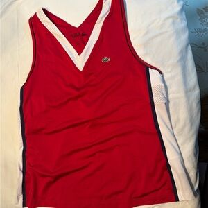 Lacoste Red Althetic Top with Shelf Bra